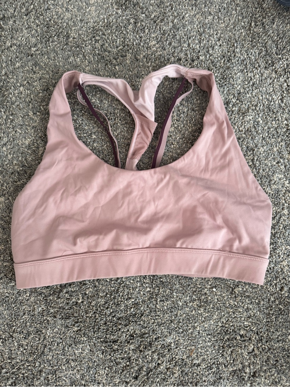 Fabletics Soft Rose Racerback Sports Bra